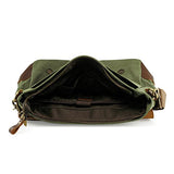 GEARONIC TM Men's Vintage Canvas Leather Messenger Bag Satchel School Military Shoulder Travel