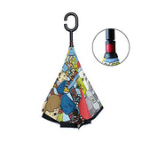 Mr.Lucien Double Layer Inverted American Style Street Artisc Graffiti Umbrella, Street Art