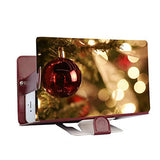 AutumnFall 8 inch Desktop Folding TPU +Leather Bracket Mobile Phone Screen Magnifier 3D HD Video