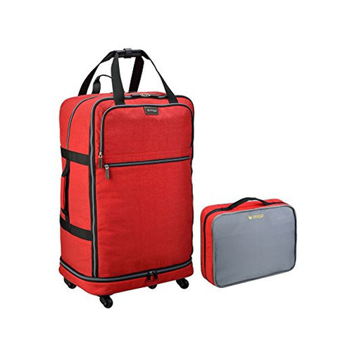 Biaggi Zipsak Micro-Fold Spinner Suitcase - 31-Inch - As Seen on Shark Tank - Red