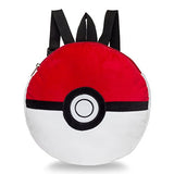 Pokemon Boys' Pokeball Plush Backpack, Red/White