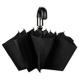 AutumnFall Wind Resistant Black Three Folding Automatic Umbrella Rain Auto Luxury Big Windproof