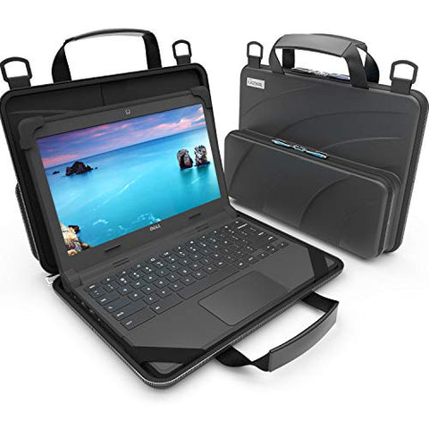 UZBL 11-11.6 inch EVA Always On Work-in Protective Laptop Sleeve and Case with Accessory Pouch,