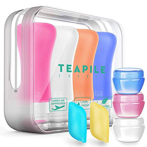 9 Pack Travel Bottles TSA Approved Containers, 3oz Leak Proof Travel Accessories