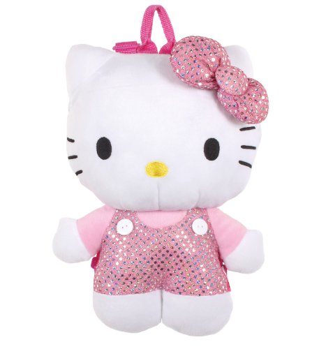 Hello Kitty Head Shaped with Pink Bow Plush Hand Bags