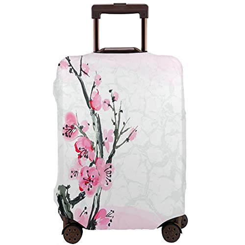 Hand-Painted Cherry Blossom Suitcase