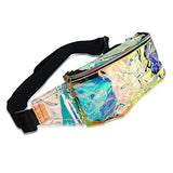 FACE1ST Clear Transparent Hologram Waist Bum Bag w/Adjustable Belt For Festival, Rave, Music