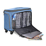 Biaggi Luggage Lift Off Expandable Carry-on to Check In, Denim Blue