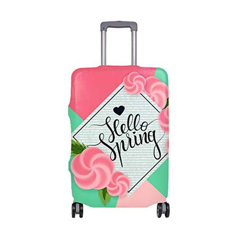 Hello Spring Flora Travel Luggage Cover Spandex Suitcase Protector Washable Baggage Covers