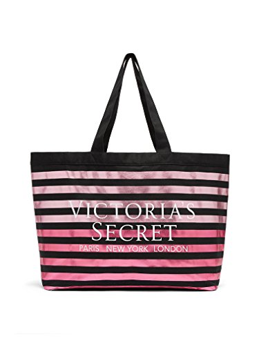 Pink White Stripe Canvas Tote Victoria's Secret