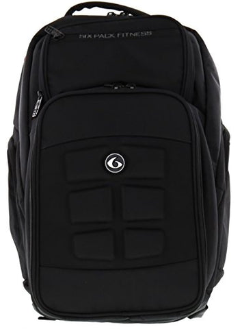 6 Pack Fitness Expedition 500 Backpack - Black Stealth Meal Management Bag