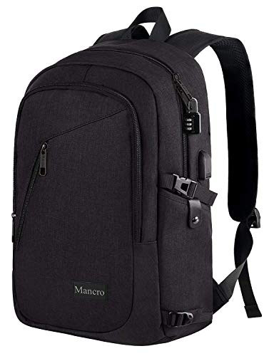  Laptop Backpack,Business Travel Anti Theft Slim Durable Laptops  Backpack with USB Charging Port,Water Resistant College Computer Bag for  Women & Men Fits 15.6 Inch Laptop and Notebook - Black : Electronics