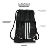 adidas Alliance II Sackpack, Black/White, One Size