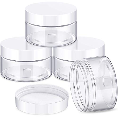 slime storage jars 4 oz - (available in 8 and 30 packs) - clear