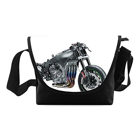 Messenger Bag, Vintage Motorcycle Printed Classic Messenger Bag One-side Printing