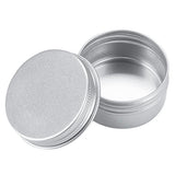 Tosnail 1 oz. Aluminum Round Lip Balm Tin Container Bottle with Screw Thread Lid - Pack of 24