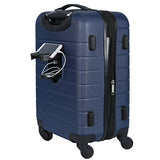 Wrangler Smart Luggage Set with Cup Holder and USB Port, Navy Blue, 3 Piece