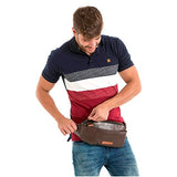 Velez Mens Genuine Colombian Leather Chest Bag Waist Bag FannyPack BumBag Belt Pouch | Koala de