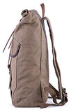 Gootium Roll-top Backpack - Canvas Outdoor Travel Rucksack, Coffee