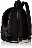 Betsey Johnson Bejeweled Fur Backpack, black