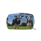 Cosmetic Bag Cool Two Cows Girls Makeup Organizer Box Lazy Toiletry Case