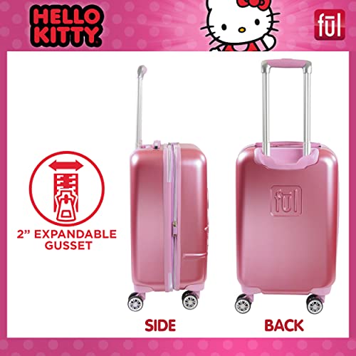 Hello Kitty Ful 21 Hard-Sided Spinner Rolling Carry-On Luggage - Pink