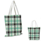 Abstract canvas messenger bag Geometric Tartan Plaid Pattern Traditional Vintage Design canvas