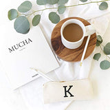 The Cotton & Canvas Co. Personalized Modern Monogram Initial K Pencil Case, Cosmetic Case and Travel Pouch for Office and Back to School