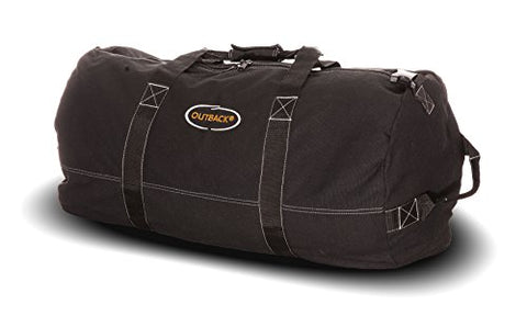 Ledmark Heavyweight Cotton Canvas Outback Duffle Bag, Giant 48" x 20", Black