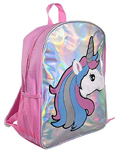 Unicorn Holographic & Plush 16" Backpack