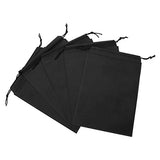 FEESHOW Adult Game Toys Lint Drawstring Storage Bag- Light Weight (Black 5PCS)