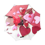 Reverse Umbrella Rose Heart Shape I Love You Windproof Double Layer Inverted Umbrella Anti-UV
