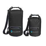 Såk Gear DrySåk Waterproof Dry Bag (10 Liter & 20 Liter, Black 2-Pack)