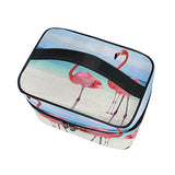 Makeup Bag Art Flamingos Travel Cosmetic Bags Organizer Train Case Toiletry Make Up Pouch