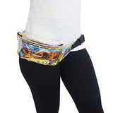 FACE1ST Clear Transparent Hologram Waist Bum Bag w/Adjustable Belt For Festival, Rave, Music