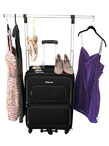 The Dance Angel Suitcase Black Size Medium (Rolling Dance Bag With Costume Rack)