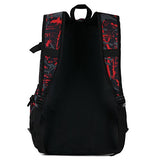 Ricky-H Red/Black Graffiti School Backpack for Girls & Boys Students, Men & Women, Lightweight with