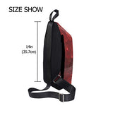 Lovexue Sling Bag Red Eiffel Tower Mens Chest Shoulder Backpacks Crossbody Triangle Rucksack