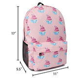 FITMYFAVO 15" Cupcakes Ultralight Backpack | Bookbag | Daypack with YKK zippers for Teens & Adults