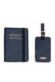 Flight 001 Faux Leather Travel Passport Case Navy O/S