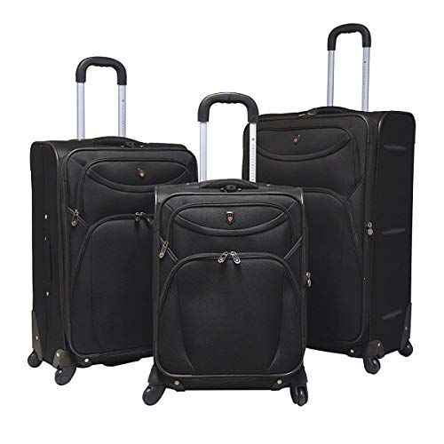 Travelers Club Eva-24703-001 D-Luxe 3 Piece Softside Expandable Spinner ...