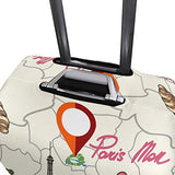 GIOVANIOR Paris Tower High Heels Map Luggage Cover Suitcase Protector Carry On Covers