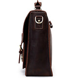 Berchirly Real Leather Lawyer Briefcase, Laptop Messenger Shoulder Bag Tote