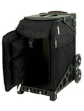 Zuca Stealth Sport Insert Bag (Black, Black Embroidery) With Black Non-Flashing-Wheels Sport Frame
