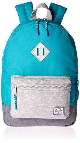 Herschel Kids' Heritage Youth Children's Backpack Tile Blue/Light Mid Grey Crosshatch, One Size