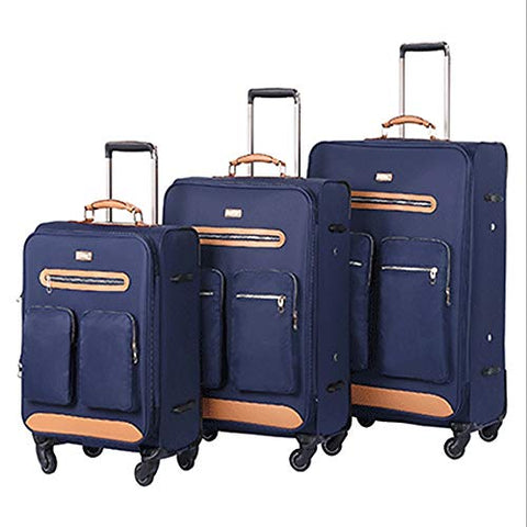 Lightweight suitcase Expandable Uprights Luggage 3 Piece Nested Sets With TSA Lock 20in 24in 28in Oxford Fabric Softside Carry-on Suitcase Softshell Lightweight 360° Silent Spinner Multidirectional Wh