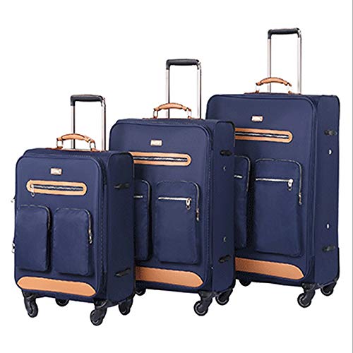 Softside Luggage Set 3 Piece Set Carry On Suitcase Lock Expandable Spinner