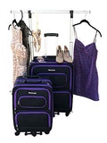 The Dance Angel Suitcase Size Medium Purple and Black"Purple Reign" (Rolling Dance Bag With Costume