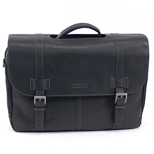 Kenneth Cole Reaction Colombian Leather Dual Compartment Flapover 15.6 ...