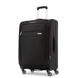 Samsonite Advena Expandable Softside Checked Luggage With Spinner Wheels, 25 Inch, Black